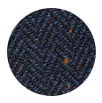 Navy Donegal Herringbone Tweed Wool (Italy)