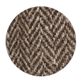 Brown Herringbone Natural Wool Tweed (Italy)