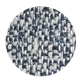 White & Navy Melange Wool Silk & Linen (Italy)