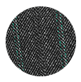 100% Green Pinstripe Charcoal Mouline (Italy)